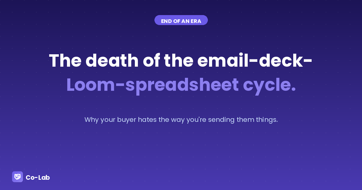 The Death of the Email-Deck-Loom-Spreadsheet Cycle