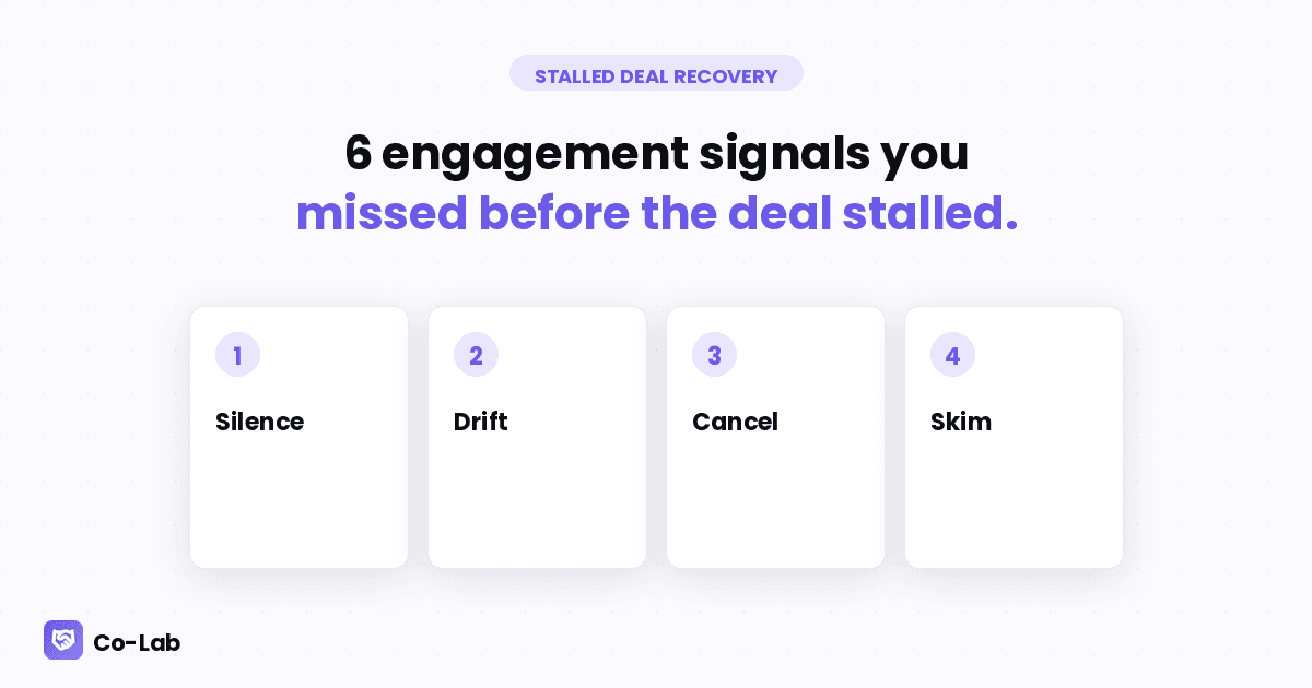 Stalled Deals: 6 Engagement Signals You Missed Before It Went Cold